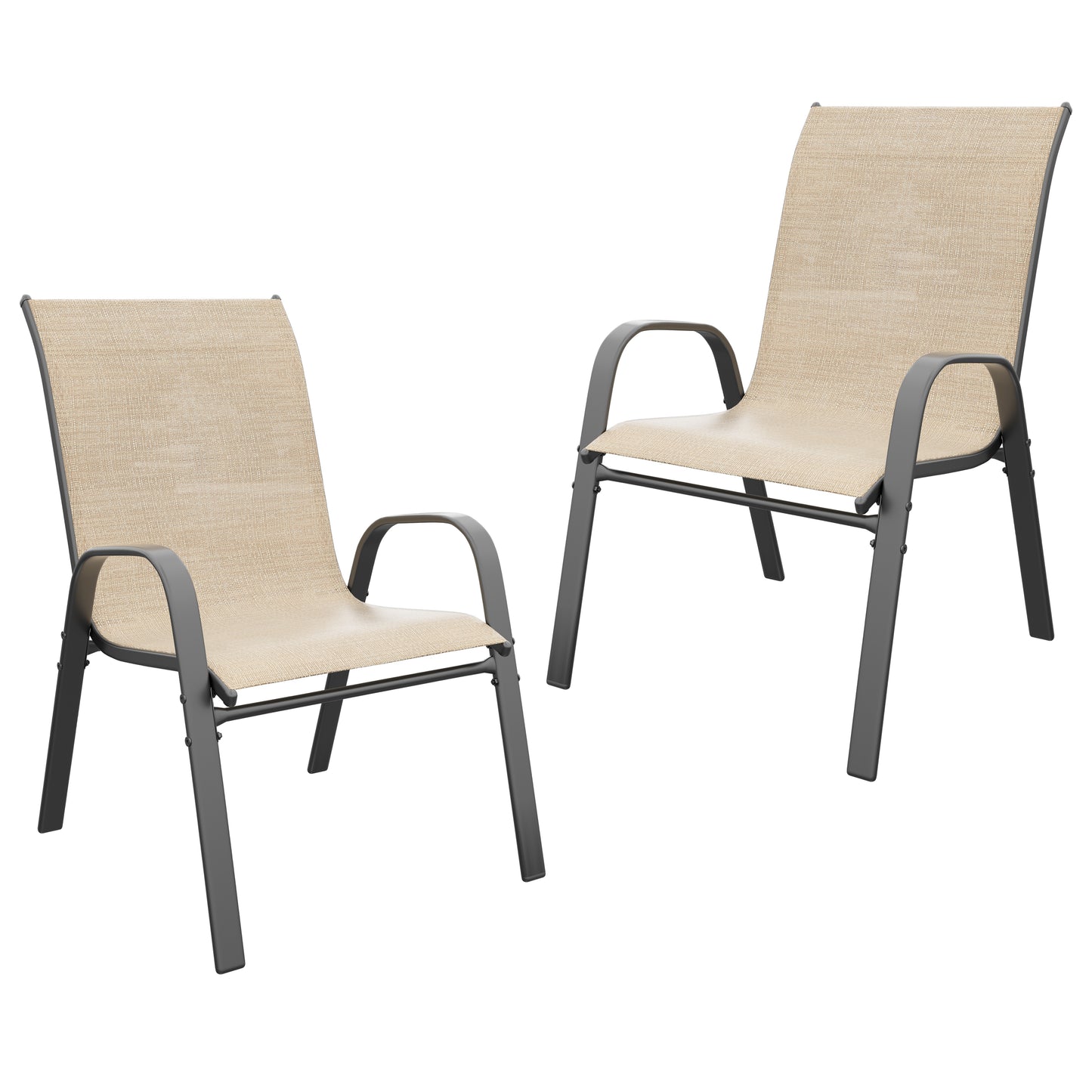 Tolead Outdoor Patio Dining Arm Chairs,Brown