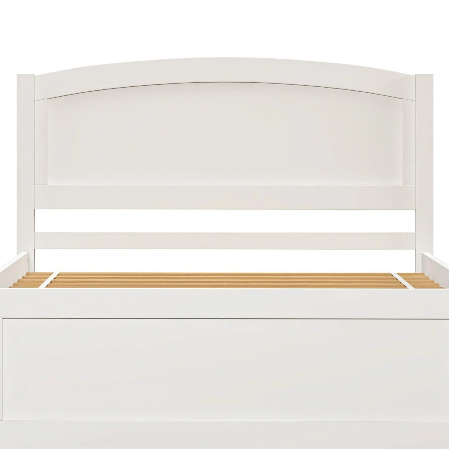 Tolead Twin Daybed with Trundle, Wood Sofa Bed Frame for Kids & Teens, Rustic, Sturdy, White