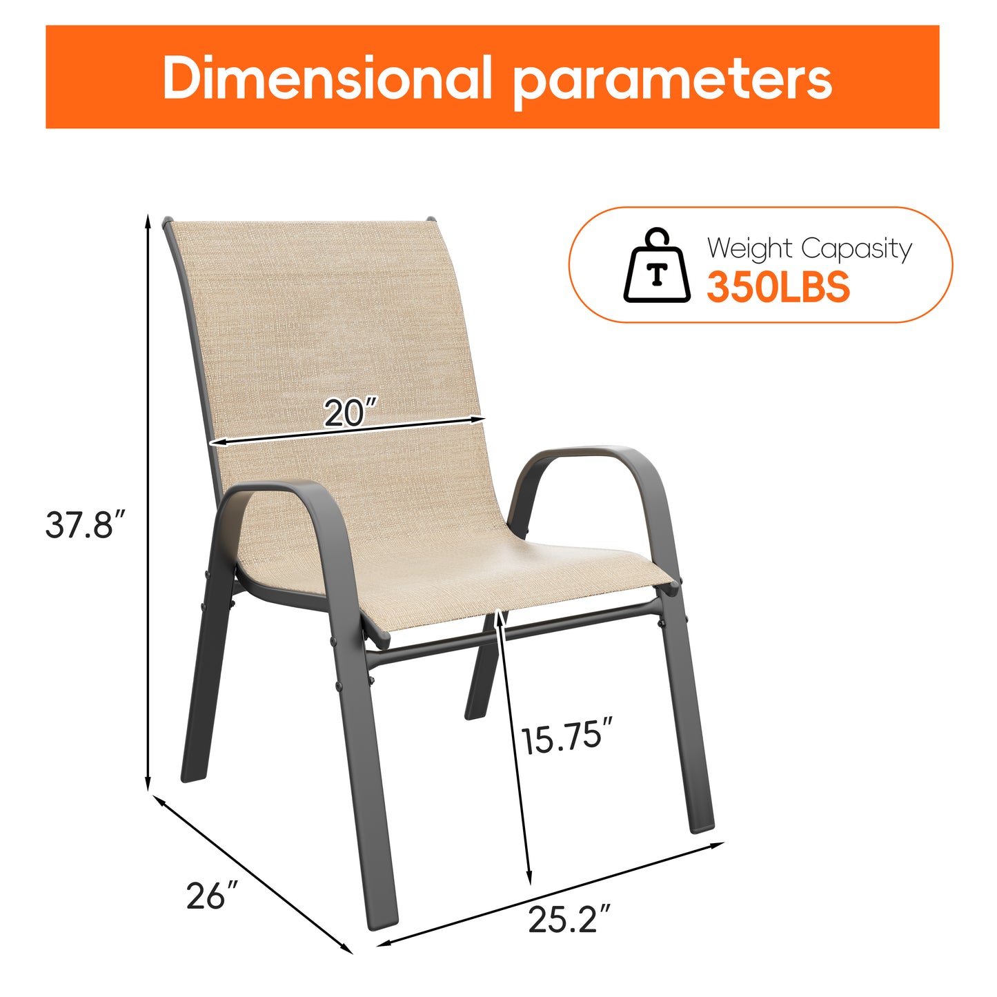 Tolead Outdoor Patio Dining Arm Chairs,Brown