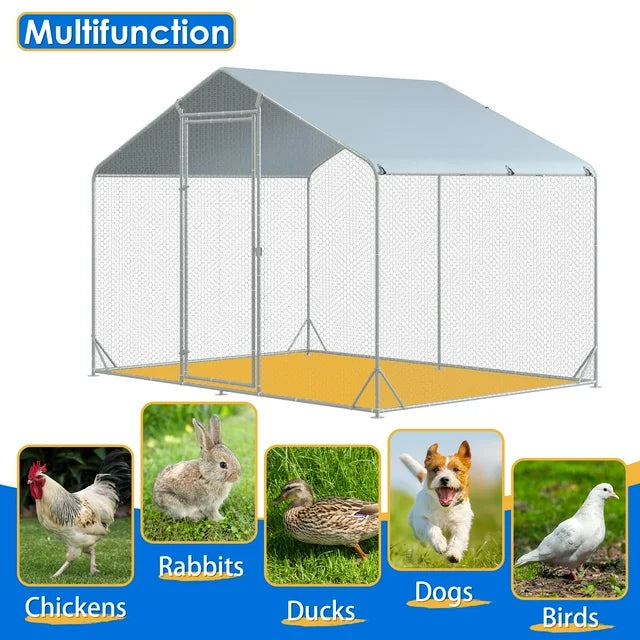 Tolead Steeple Chicken Coop with Galvanized Steel Frame & Water-Resistant Oxford Tarp