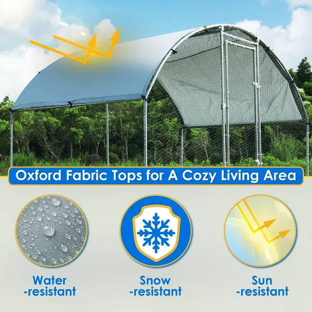 Tolead Dome Chicken Coop with Galvanized Steel Frame & Water-Resistant Oxford Tarp