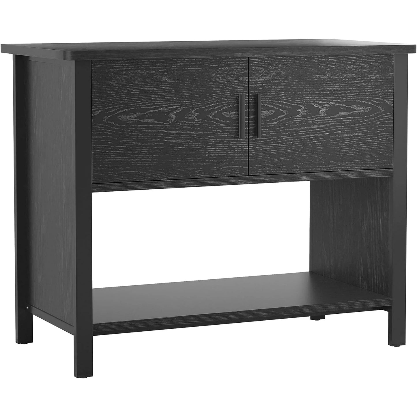 Tolead Metal Fish Aquarium Tank Stand with Cabinet, Accessories Storage, 18.9" D x 36.6" W Tabletop, Black