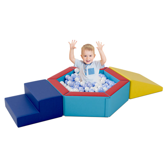 Tolead Foam Climbing Toys for Toddlers 1-3, Blue 3-Piece Soft Play Set