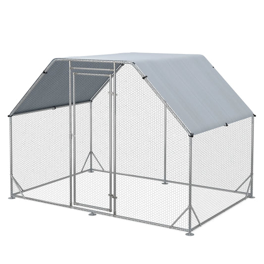 Tolead Flat Top Chicken Coop with Galvanized Steel Frame & Water-Resistant Oxford Tarp